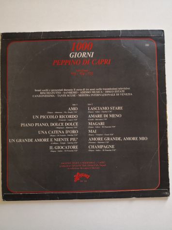 Disco Vinile Lp 33 giri di Peppino di Capri "1000 Giorni" originale del 1975. - Foto 3