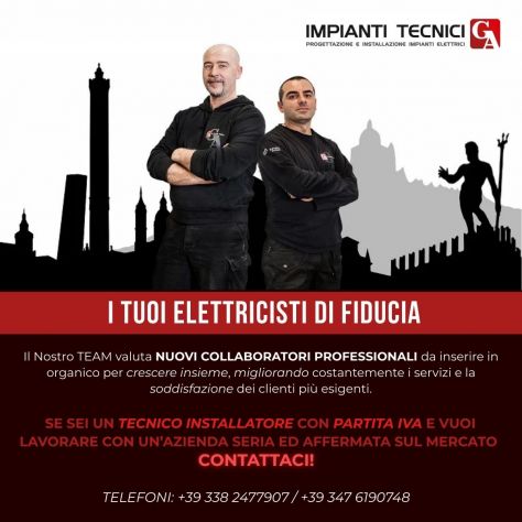 Elettricista Artigiano P.IVA per collaborazione continuativa – Bologna