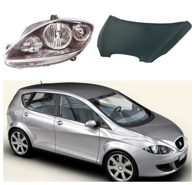 Seat Altea cofano fanale paraurti ossatura dischi freno 04-09