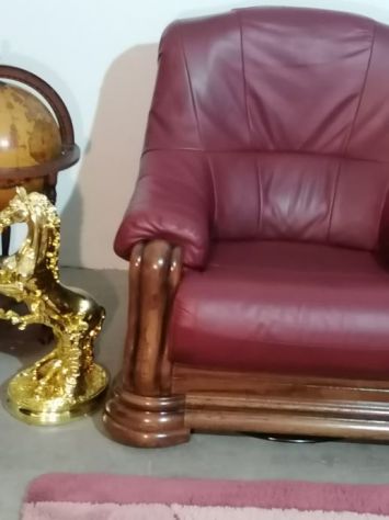 SET DIVANI reale 3+PG+POUF in pelle ! CONSEGNA ! - Foto 5