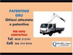 corsoPatentino GRU su camion-a torre-AUTO CARRO/GRU - IN TUTTA ITALIA