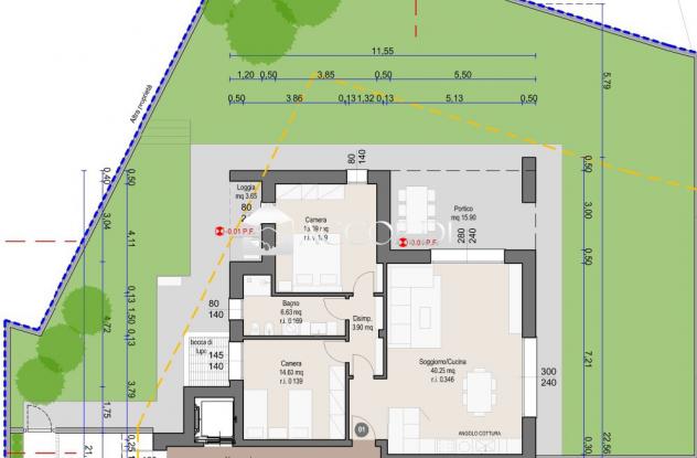 APPARTAMENTO di 3 vani e di 146 mq (MASER) rif. ZA69