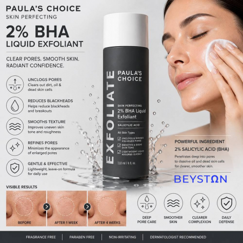 Esfoliante Liquido Perfezionatore Pelle 2% BHA di Paula's Choice su beyston