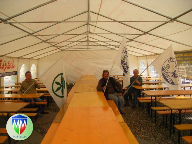 Tendoni per eventi Pubblici Gazebo  7 x 15 x 3,3 mt. pvc ignifugo 550 a Pontida - Foto 9