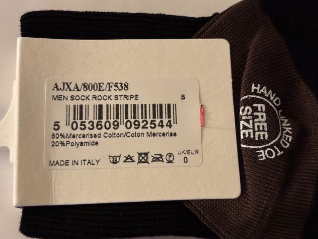 2CALZE NUOVE CON CARTELLINO IN COTONE FIRMATE ORIGINALI”PAUL SMITH”MADE IN ITALY - Foto 9