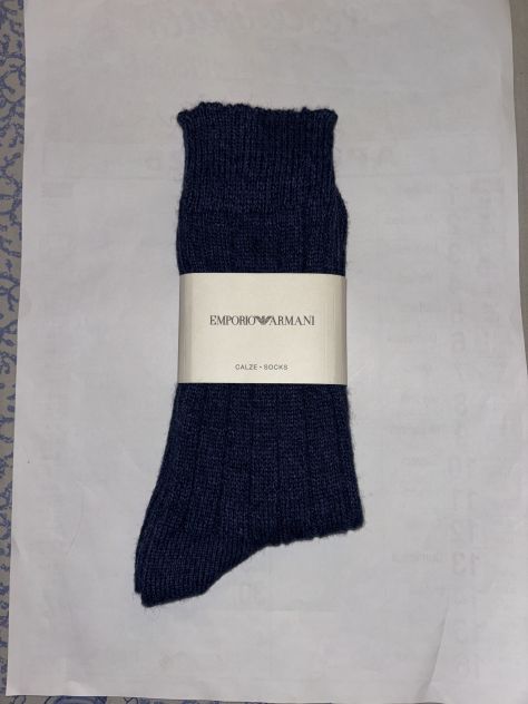 CALZE NUOVE IN LANA DA UOMO FIRMATE ORIGINALI EMPORIO ARMANI,MADE IN ITALY - Foto 4