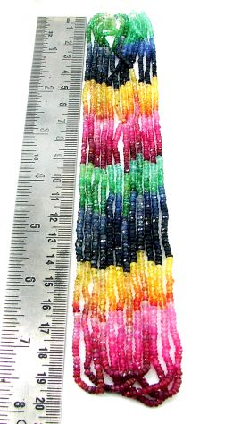 Collana multicolor di Zaffiri, Rubini, Smeraldi, Tanzaniti, Citrini - Foto 3