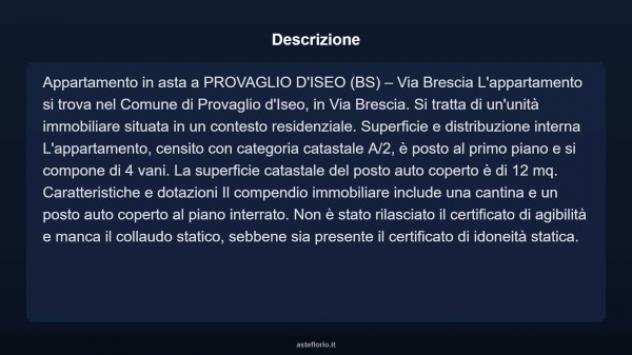 Immobile in asta di 60 m², box auto in vendita a Provaglio d'Iseo - Foto 3