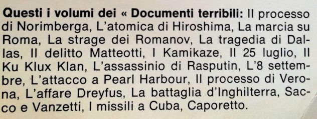 I DOCMENTI TERRIBILI, 17 volumi - Foto 2
