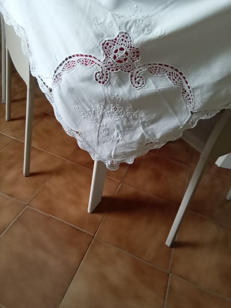 Tovaglia di cotone bianco - Foto 4