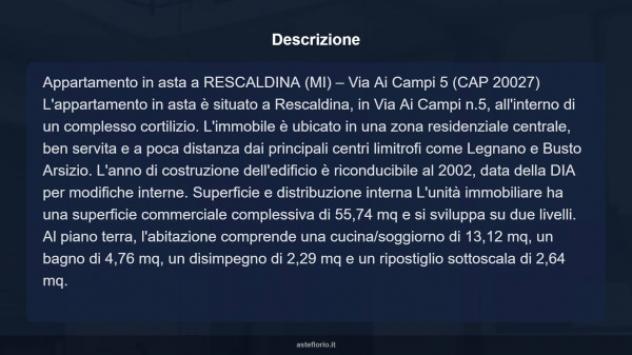Immobile in asta di 55 m² in vendita a Rescaldina - Foto 8