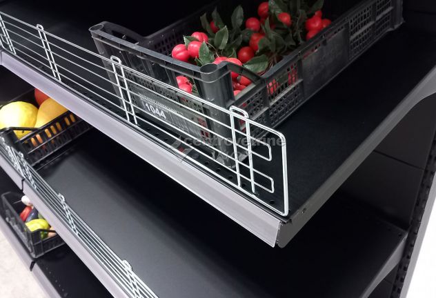 SCAFFALE FRUTTA IN FERRO NERO DA 303 CON PIANO BASE 50 E PIANI DA 50 - Foto 6