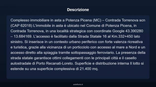 Immobile in asta di 21400 m² in vendita a Potenza Picena - Foto 4