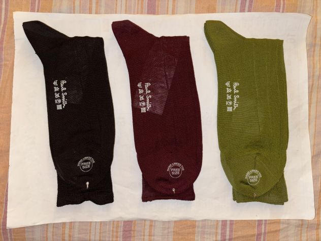 SET 3 PAIA CALZE NUOVE DA UOMO LEGGERE FIRMATE ORIGINALI PAUL SMITH,MADE IN ITAL - Foto 4