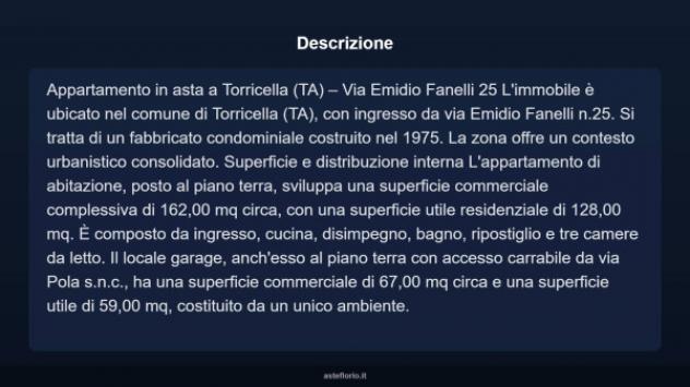 Immobile in asta di 162 m², box auto in vendita a Torricella - Foto 4