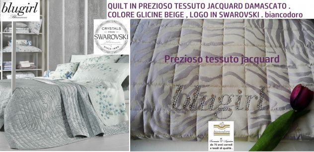 BLUGIRL trapuntina - quilt matrimoniale in prezioso damasco e SWAROVSKI - Foto 8