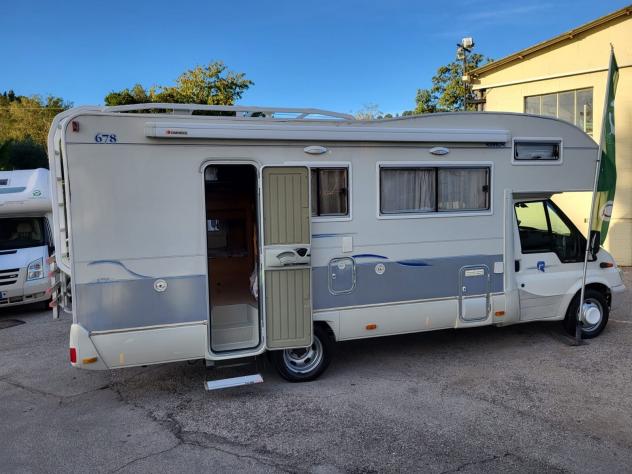 CAMPER RIMOR FORD MANSARDATO 7 POSTI DOPPIA DINETTE LETTI CASTELLO CLIMATIZZATORE TENDALINO GENERALI USATI - Foto 5