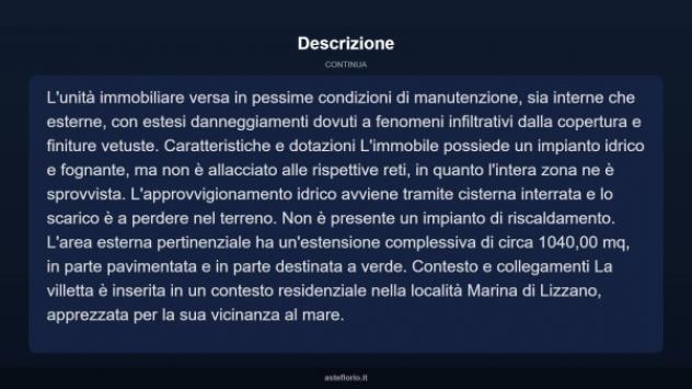 Immobile in asta di 312 m² con più di 5 locali e box auto in vendita a Lizzano - Foto 9