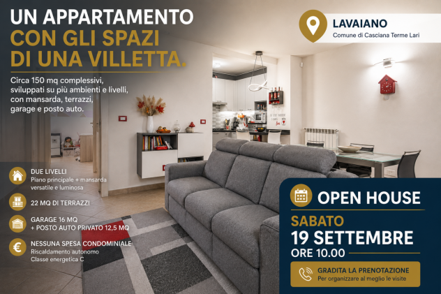 Appartamento in vendita a Gello - Pontedera 150 mq Rif: 1432435