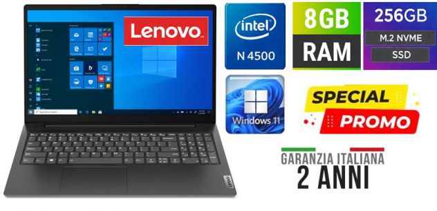 Lenovo PC Portatile da € 29 al mese OFFERTA COMPUTER ROMA intel N4500 8GB 256GB