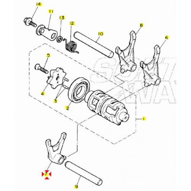 Forchette selettore cambio Yamaha XT - 4PT185120000 - Foto 7