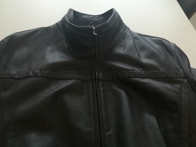 Giubbotto in pelle nera taglia 56 - Foto 5