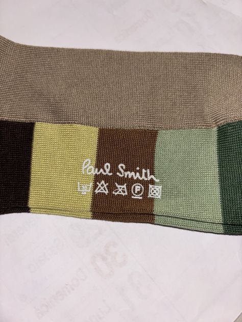 CALZE NUOVE CON CARTELLINO FIRMATE ORIGINALI”PAUL SMITH”MADE IN ITALY IN COTONE - Foto 8
