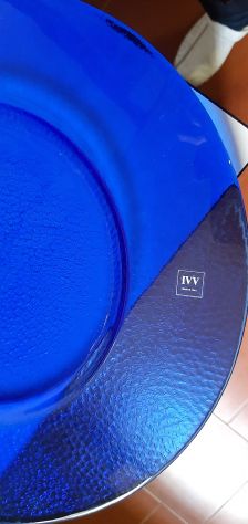 SOTTOPIATTI MULTIUSO IVV DESIGN-MADE IN ITALY- VETRO  BLU 34 CM. - Foto 3