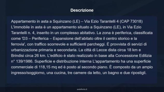 Immobile in asta di 118 m² con più di 5 locali e box auto in vendita a Squinzano - Foto 11