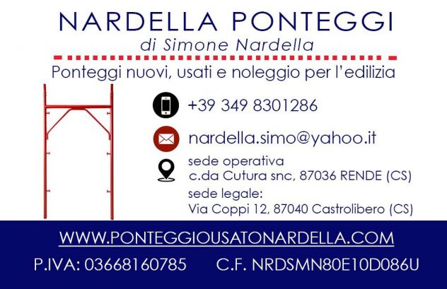PONTEGGIO NUOVO CONDOR O CARPED E NOLEGGIO A FREDDO - Foto 2