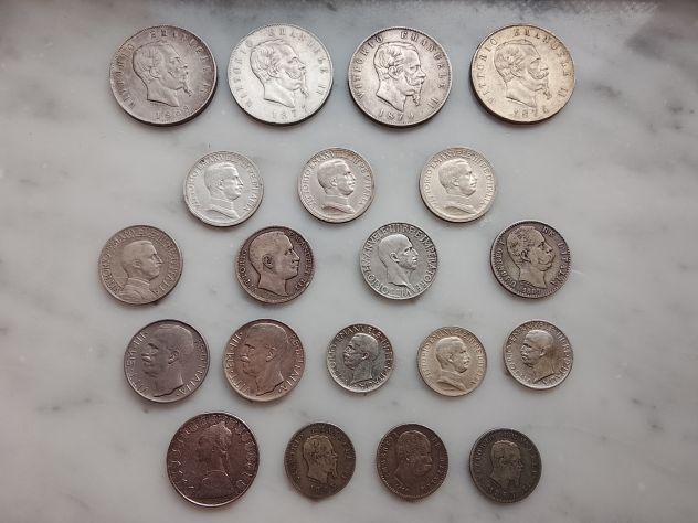 Monete Argento Regno d'Italia e Dal Mondo 500 lire Argento 5 lire Scudo ed altro
