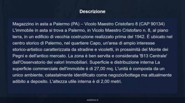 Immobile in asta di 27 m² in vendita a Palermo - Foto 9