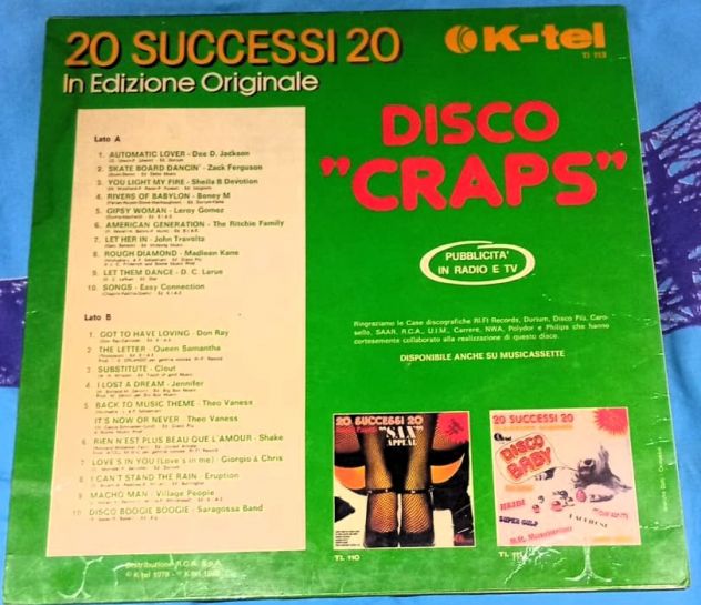 Vinile 33 giri Various Disco “Craps” - Foto 4
