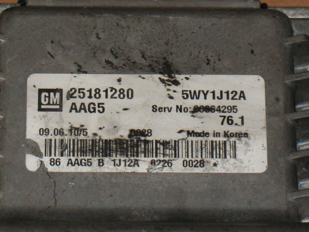 25181280 ECU CENTRALINA MOTORE CHEVROLET CRUZE GM 1.6 AAG5 76.1 5WY1J12A - Foto 2