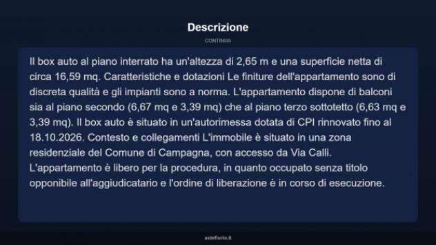 Immobile in asta di 139 m², box auto in vendita a Campagna - Foto 6