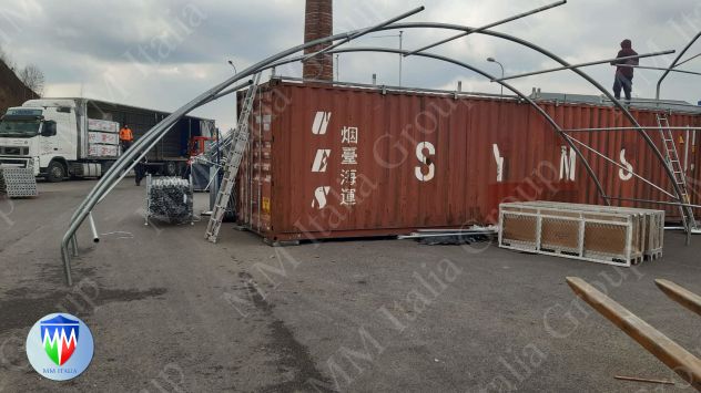Coperture a arco su container - new jersey 10 x 12 x 6,2 mt - Foto 7