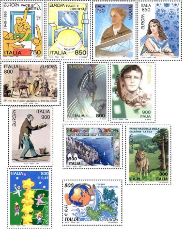ITALIA francobolli 1970-2001 serie: EUROPA - Foto 4