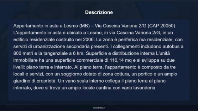 Immobile in asta di 116 m², box auto in vendita a Lesmo - Foto 12