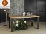 Mobili Rustici Country Moderni Tavolo in frassino con gambe in ferro. Cod 12051I