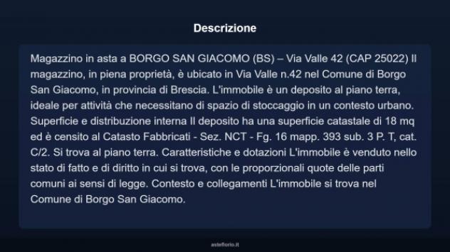 Immobile in asta di 18 m² in vendita a Borgo San Giacomo - Foto 9
