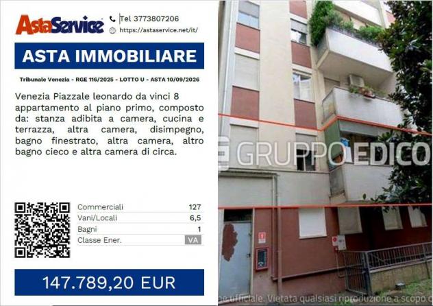 Tribunale Venezia - RGE 116/2025 - LOTTO U - Tribunale Venezia - RGE 116/2025 - LOTTO U - ASTA 10/09/2026
