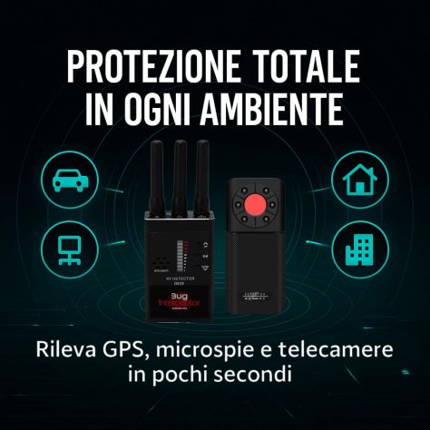 Rilevatore RF G638 MK5 privacy GPS telecamere WiFi GSM auto casa ufficio - Foto 8