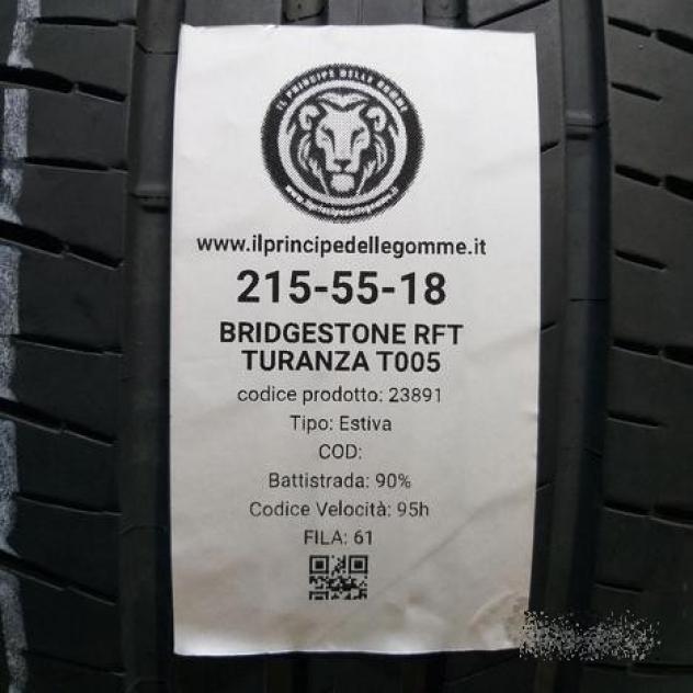 2 gomme 215 55 18 bridgeston e rft a23891 - Foto 2