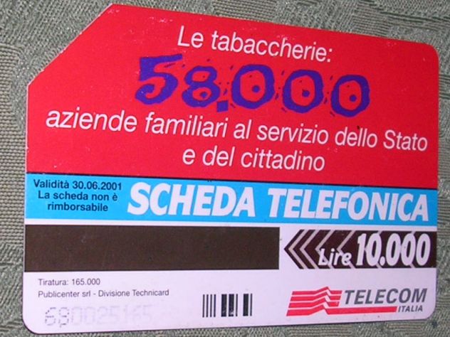 SCHEDA TELEFONICA ITALIA 6U