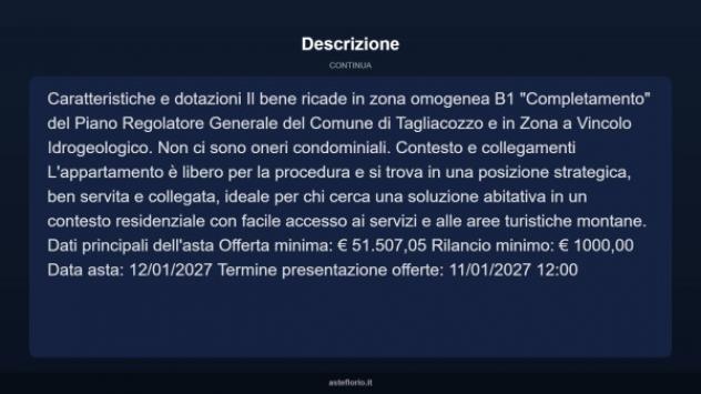 Immobile in asta di 90 m², box auto in vendita a Tagliacozzo - Foto 3
