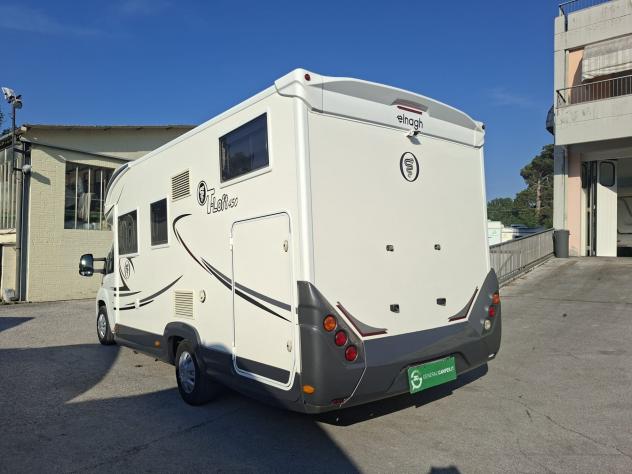 CAMPER ELNAGH DUCATO SEMINTEGRALE 6 POSTI SEMIDINETTE BASCULANTE LETTO MATRIMONIALE GARAGE CLIMATIZZATORE FOTOVOLTAICO CAMPEGGIO USATI GENERALI 1714 - Foto 3