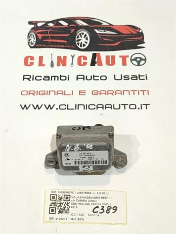 CENTRALINA ESP VOLKSWAGEN New Beetle Cabrio 1° Serie 1J1907637D 1J0907655A BCA benzina 1390 (9810)