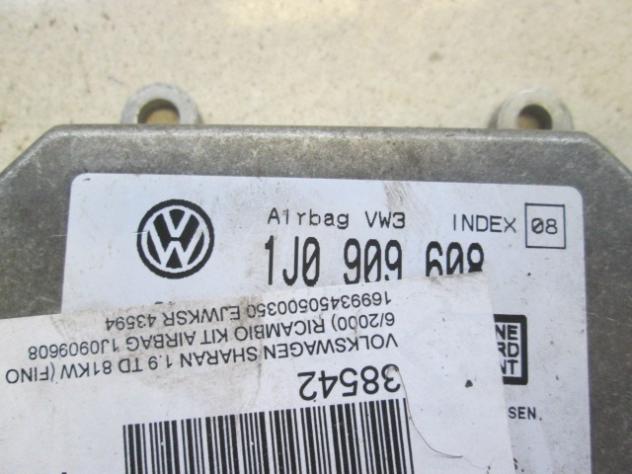 0J0909608 CENTRALINA AIRBAG VOLKSWAGEN SHARAN 1.9 D 81KW 6M 5P (2000) RICAMBIO USATO - Foto 2