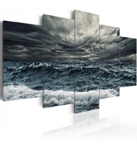 Quadro Col Mare In Burrasca Cm. 100x50 E 200x100 - ARREDALACASA