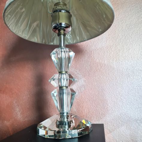 Lampada in cristallo sfaccettato e molato a tulipano in stile Art Deco . - Foto 3
